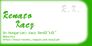 renato kacz business card